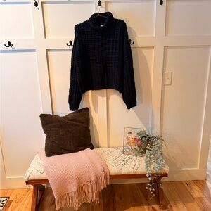 Anine Bing Navy Cowl Neck Wool/Alpaca Sweater